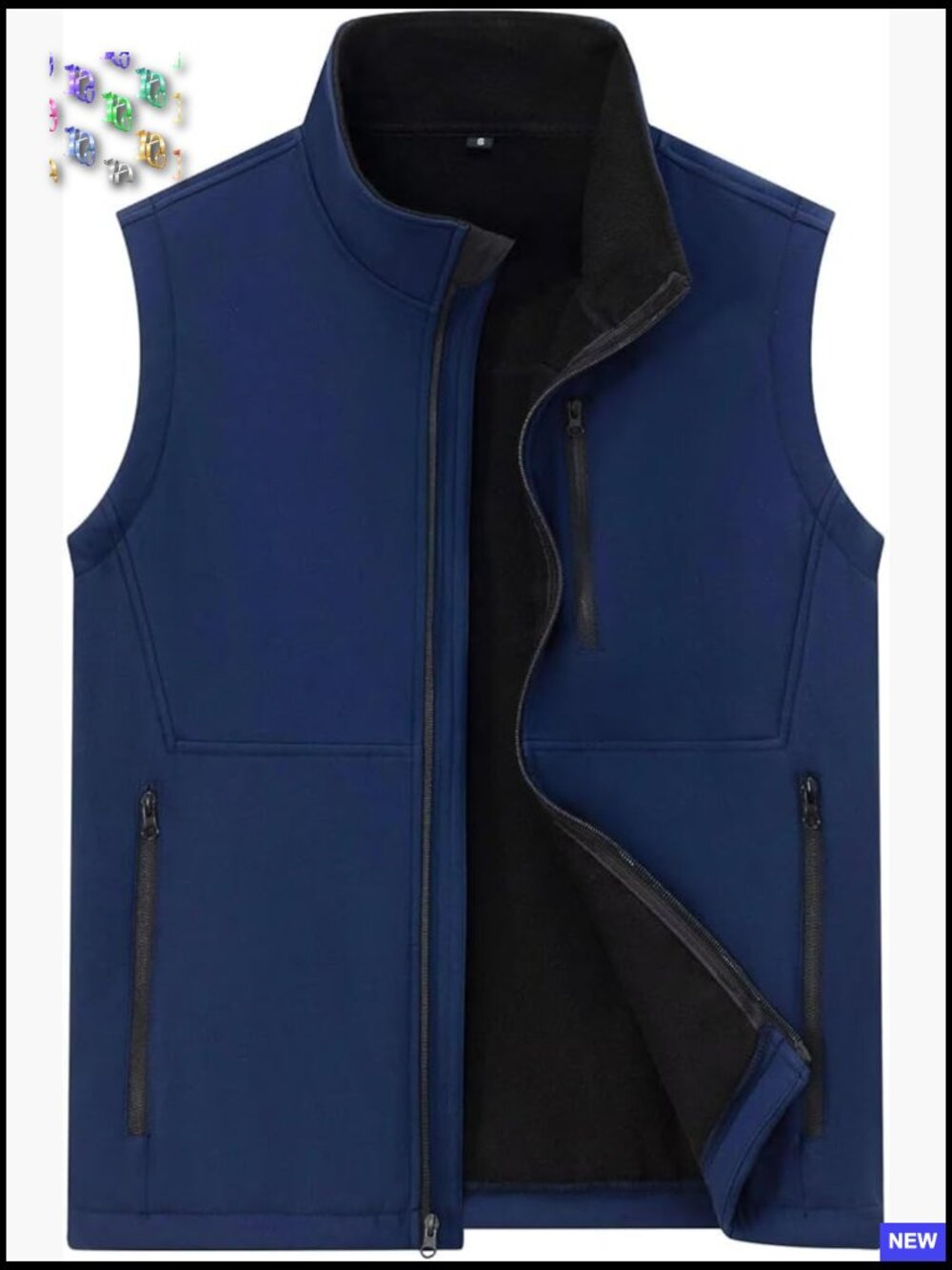Men's Lightweight Windproof Vest Softshell Fleece Lined Outdoor Activewear
